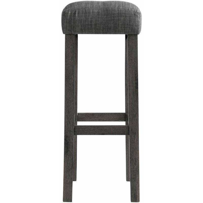  Elements International Oak Lawn Charcoal Grey 29" Barstool Grey Fabric IMAGE 3