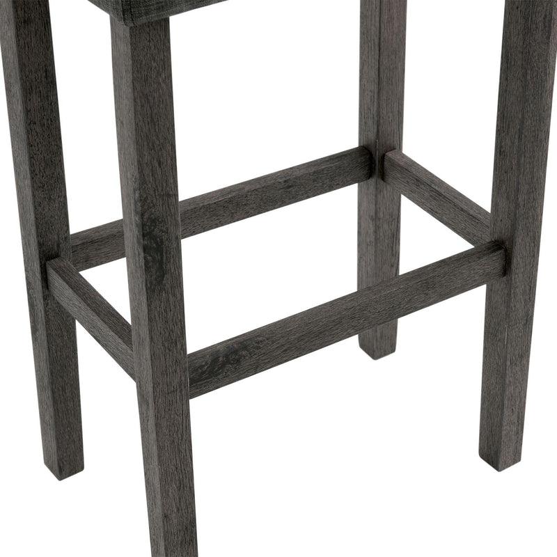  Elements International Oak Lawn Charcoal Grey 29" Barstool Grey Fabric IMAGE 5