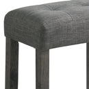  Elements International Oak Lawn Charcoal Grey Bar Table Single Pack (Table + 3 Grey Fabric Stools) IMAGE 10