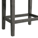  Elements International Oak Lawn Charcoal Grey Bar Table Single Pack (Table + 3 Grey Fabric Stools) IMAGE 11