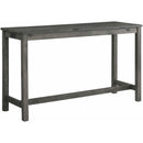  Elements International Oak Lawn Charcoal Grey Bar Table Single Pack (Table + 3 Grey Fabric Stools) IMAGE 3