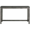  Elements International Oak Lawn Charcoal Grey Bar Table Single Pack (Table + 3 Grey Fabric Stools) IMAGE 4
