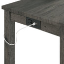  Elements International Oak Lawn Charcoal Grey Bar Table Single Pack (Table + 3 Grey Fabric Stools) IMAGE 5