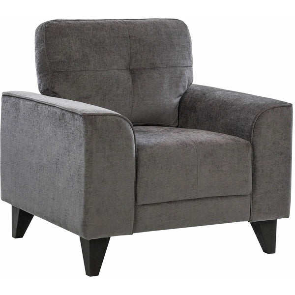  Elements International Michael Chair Complete in Urban Living Charcoal IMAGE 1