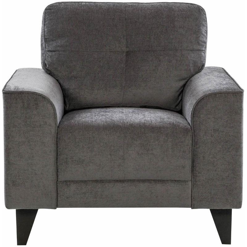  Elements International Michael Chair Complete in Urban Living Charcoal IMAGE 2