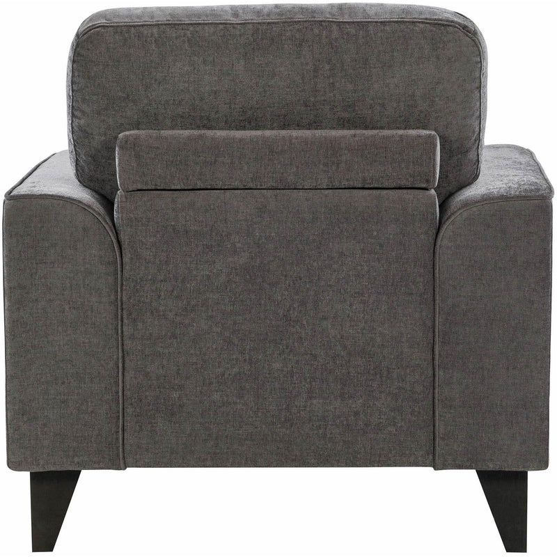  Elements International Michael Chair Complete in Urban Living Charcoal IMAGE 4