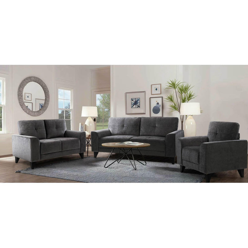  Elements International Michael Chair Complete in Urban Living Charcoal IMAGE 7