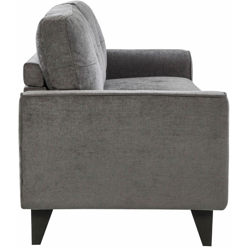  Elements International Michael Sofa Complete in Urban Living Charcoal IMAGE 3