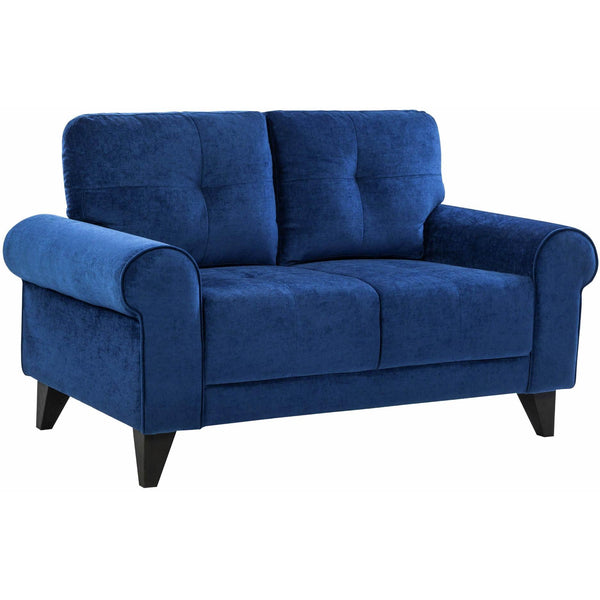  Elements International Bill Loveseat Complete in Urban Living Snorkel IMAGE 1