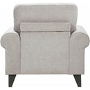  Elements International Bill Chair Complete in Urban Living Storm IMAGE 4