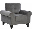  Elements International Bill Chair Complete in Urban Living Charcoal IMAGE 1
