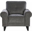  Elements International Bill Chair Complete in Urban Living Charcoal IMAGE 2