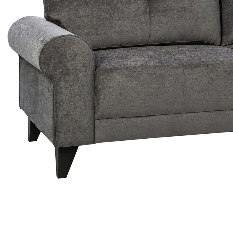  Elements International Bill Chair Complete in Urban Living Charcoal IMAGE 6