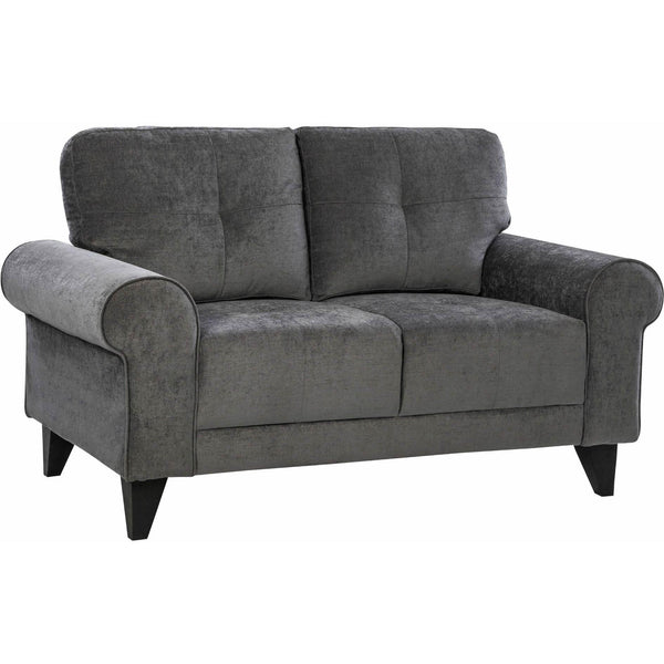  Elements International Bill Loveseat Complete in Urban Living Charcoal IMAGE 1