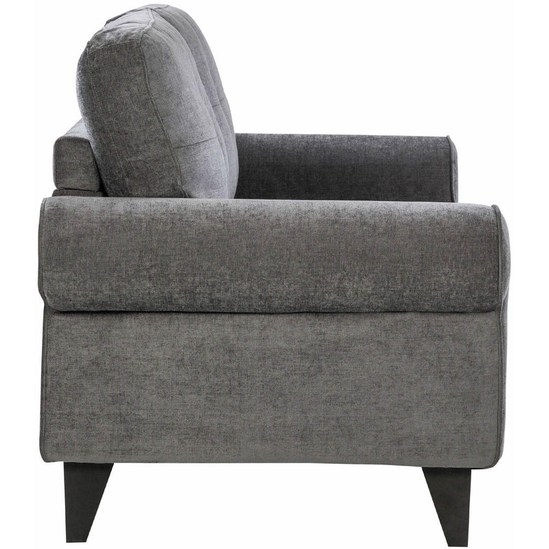  Elements International Bill Loveseat Complete in Urban Living Charcoal IMAGE 3