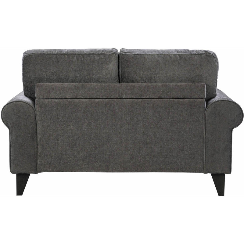  Elements International Bill Loveseat Complete in Urban Living Charcoal IMAGE 4