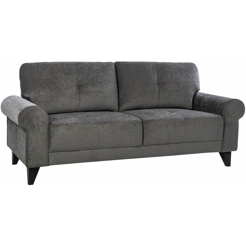  Elements International Bill Sofa Complete in Urban Living Charcoal IMAGE 1