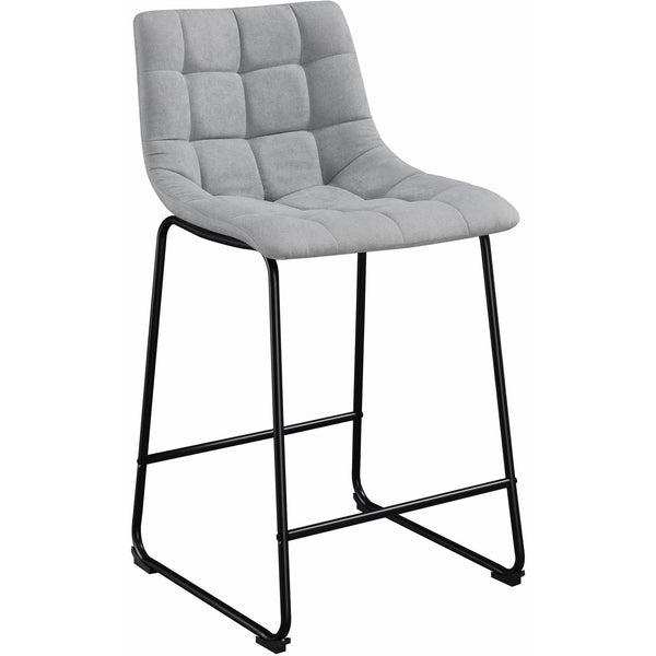  Elements International Seth 25" Linen Grey Counter Stool IMAGE 1