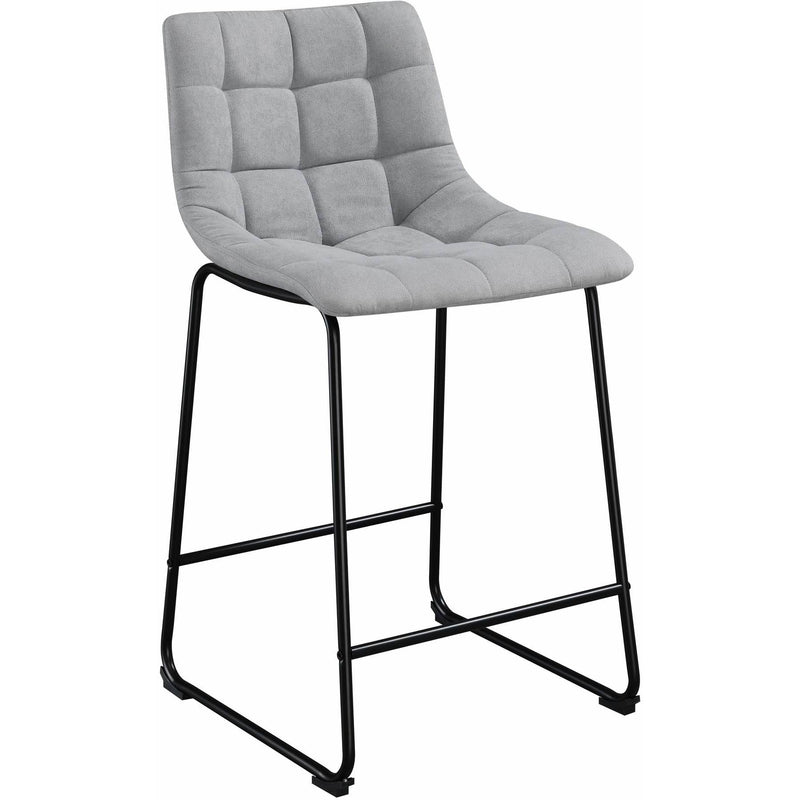  Elements International Seth 25" Linen Grey Counter Stool IMAGE 1