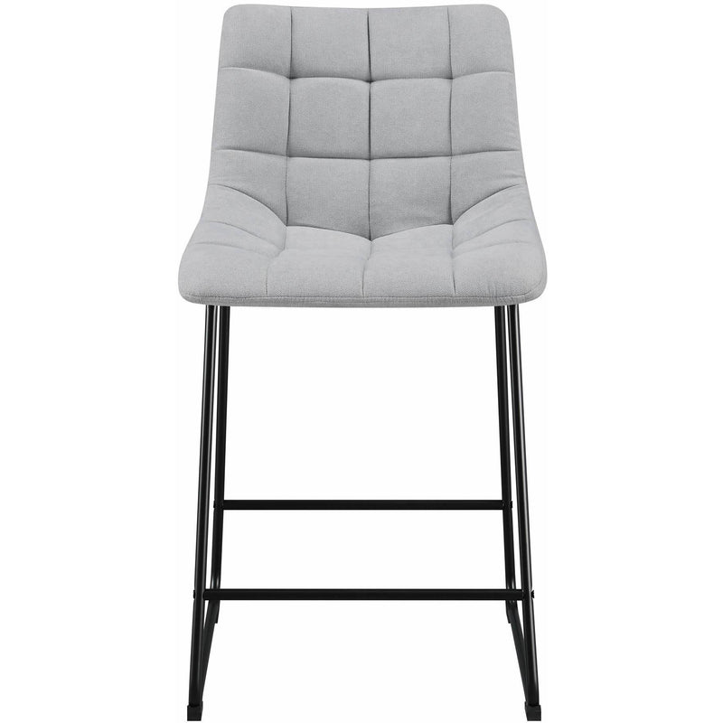  Elements International Seth 25" Linen Grey Counter Stool IMAGE 2