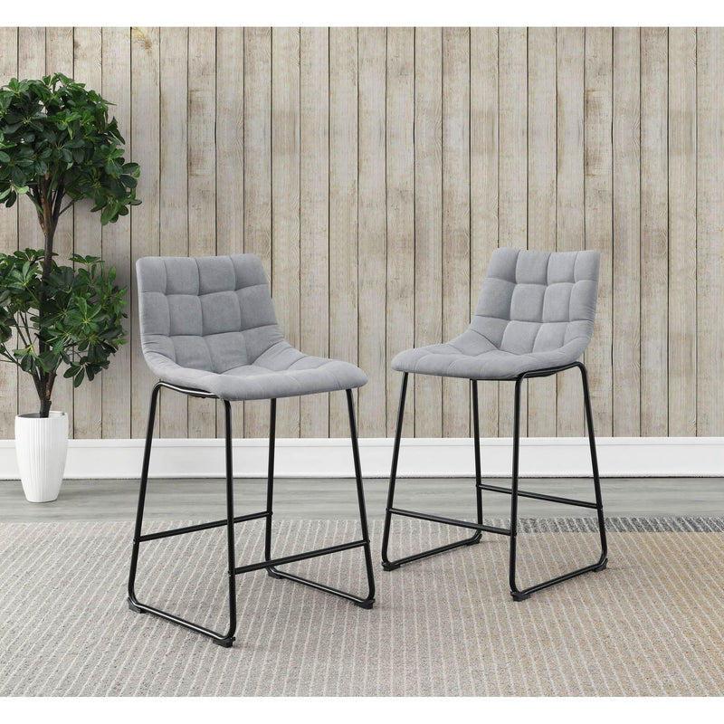  Elements International Seth 25" Linen Grey Counter Stool IMAGE 8