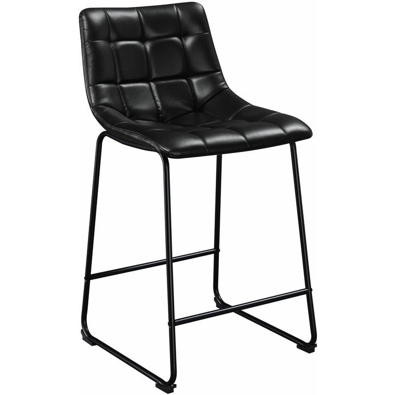  Elements International Seth 25" Distressed Black Counter Stool IMAGE 1