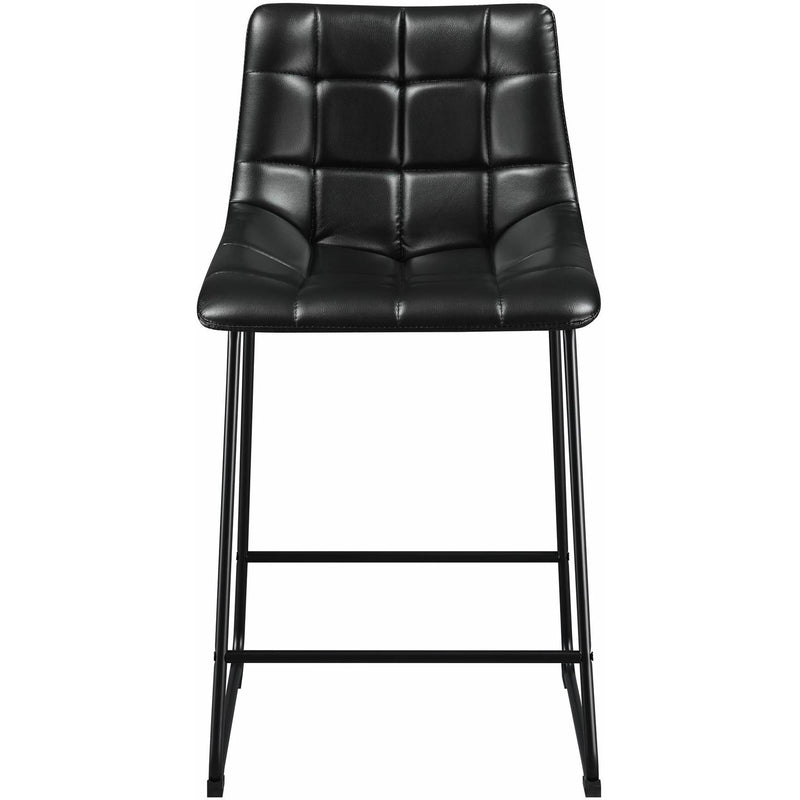  Elements International Seth 25" Distressed Black Counter Stool IMAGE 2