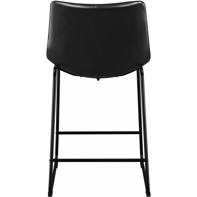  Elements International Seth 25" Distressed Black Counter Stool IMAGE 4