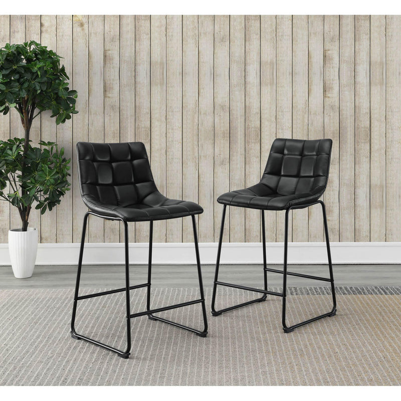  Elements International Seth 25" Distressed Black Counter Stool IMAGE 8