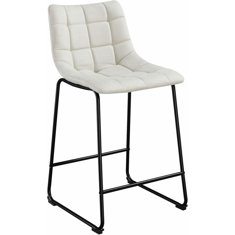  Elements International Seth 25" Linen White Counter Stool IMAGE 1