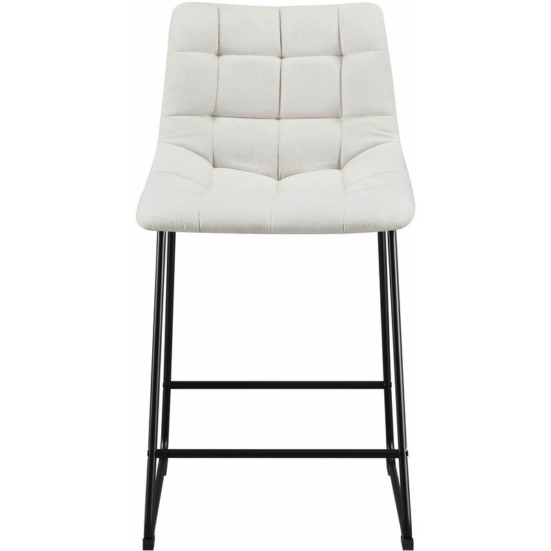  Elements International Seth 25" Linen White Counter Stool IMAGE 2