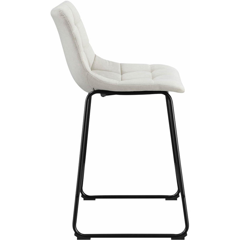  Elements International Seth 25" Linen White Counter Stool IMAGE 3