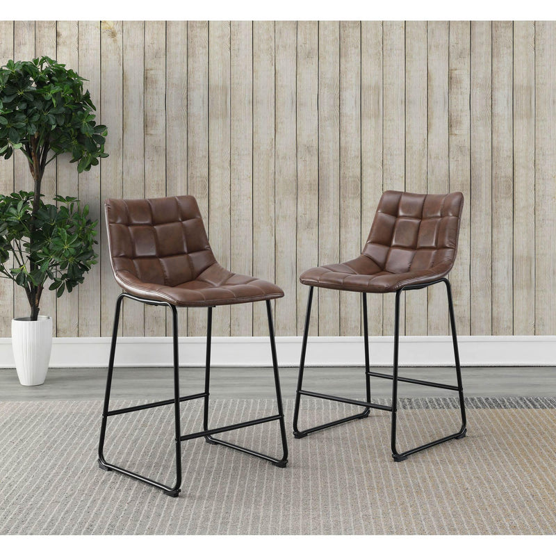  Elements International Seth 25" Distressed Cappuccino Counter Stool IMAGE 8