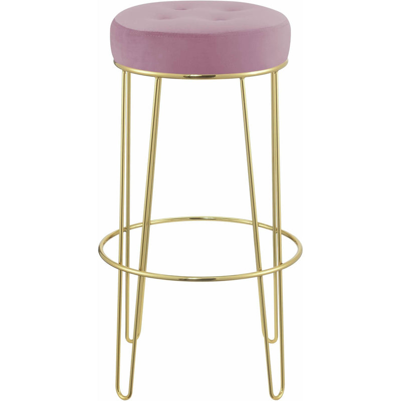  Elements International Cayman Gold Leg Bar Stool (D6238) in Broadway Blush IMAGE 2