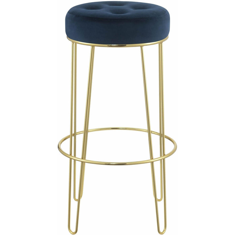 Elements International Cayman Gold Leg Bar Stool (D6238) in Broadway Navy IMAGE 2
