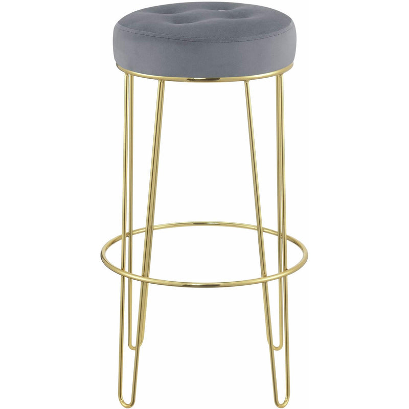  Elements International Cayman Gold Leg Bar Stool (D6238) in Broadway Gunmetal IMAGE 2
