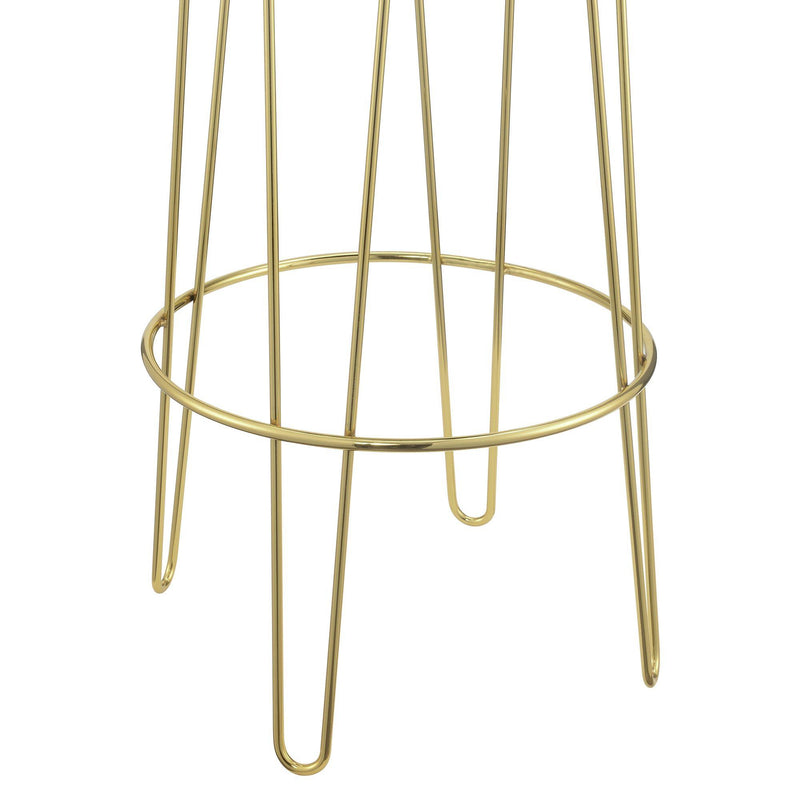 Elements International Cayman Gold Leg Bar Stool (D6238) in Broadway Gunmetal IMAGE 4