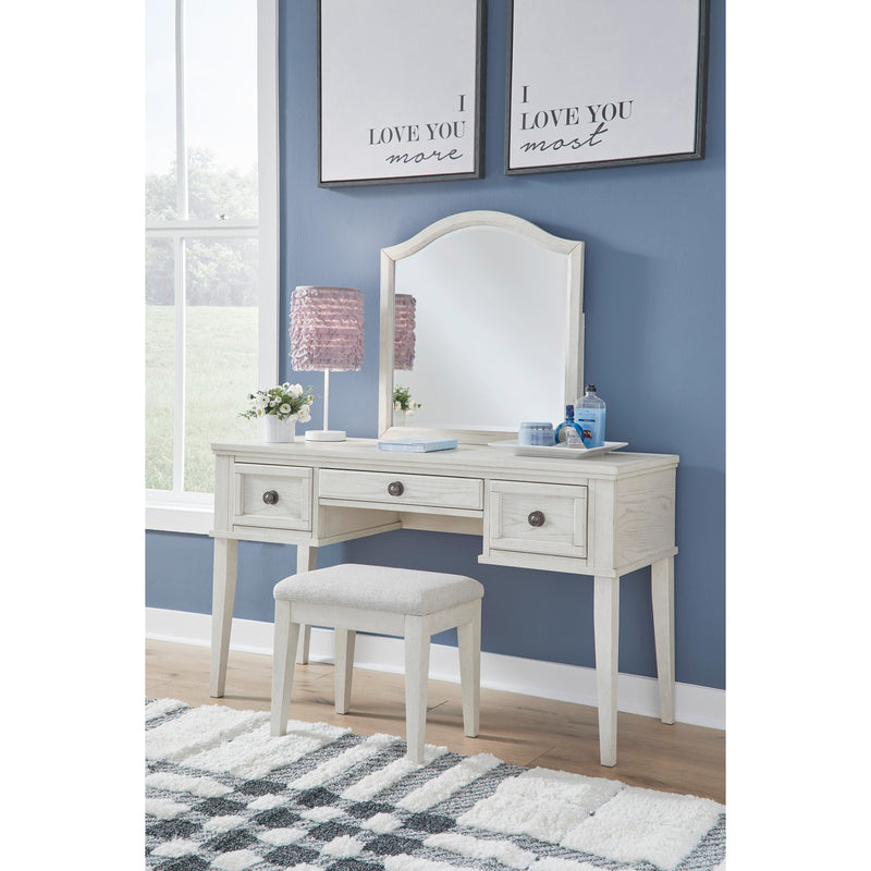  Signature Design by Ashley Robbinsdale B742B11 Mirrored Vanity with Bench IMAGE 1