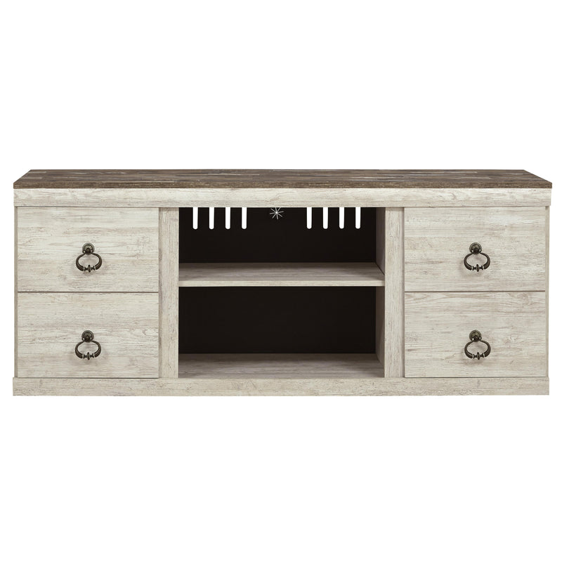 Signature Design by Ashley Willowton EW0267-268 Large TV Stand with Fireplace Option IMAGE 3