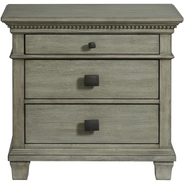 Elements International Crawford 3-Drawer Nightstand CW300NS IMAGE 1