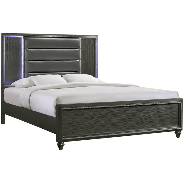  Elements International Moonstone MN600QB Queen Panel Bed IMAGE 1