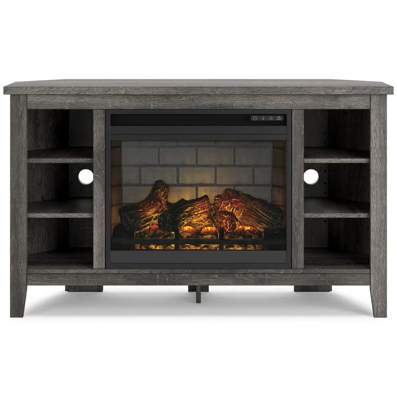 Signature Design by Ashley Arlenbry W275W6 Corner TV Stand with Electric Fireplace IMAGE 2