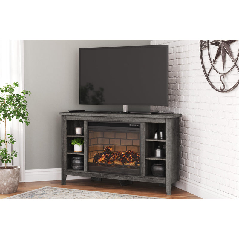 Signature Design by Ashley Arlenbry W275W6 Corner TV Stand with Electric Fireplace IMAGE 3