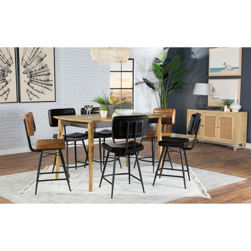 Coaster Furniture Partridge 110649 Leather Counter Chair - Antique Camel (Set of 2) IMAGE 9
