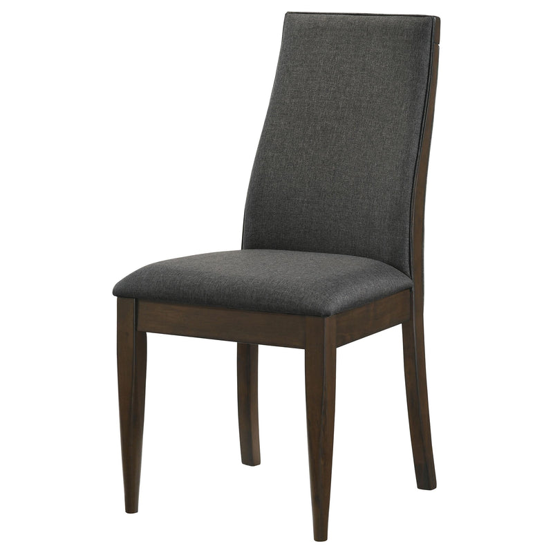 Coaster Furniture Wes 115272 Upholstered Dining Side Chair - Dark Walnut (Set of 2) IMAGE 3