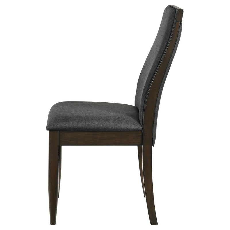 Coaster Furniture Wes 115272 Upholstered Dining Side Chair - Dark Walnut (Set of 2) IMAGE 4