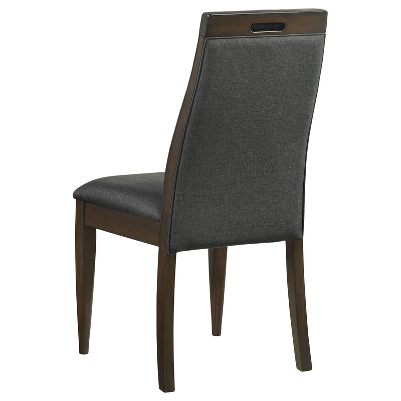 Coaster Furniture Wes 115272 Upholstered Dining Side Chair - Dark Walnut (Set of 2) IMAGE 5
