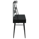 Coaster Furniture Jessie 801404 Writing Desk - Black/Gunmetal IMAGE 4