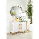 Coaster Furniture Elsa 959594 2-door Wood Storage Accent Cabinet - White and Gold IMAGE 10