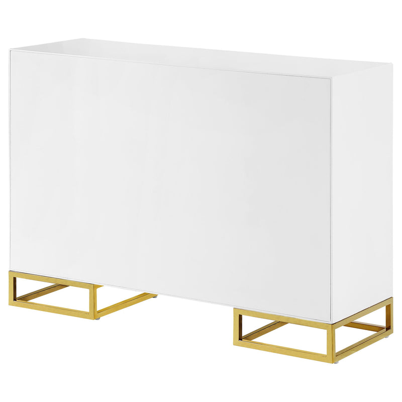 Coaster Furniture Elsa 959594 2-door Wood Storage Accent Cabinet - White and Gold IMAGE 8